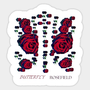 ROSE FIELD BUTTERFLY Sticker